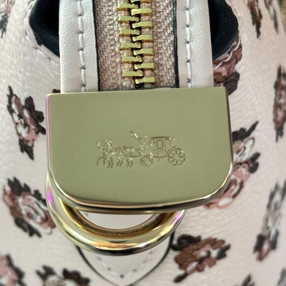 Coach Georgia Satchel Bag – Limited Edition Rose Floral Print Gold/Blush – NWT - Picture 4 of 16
